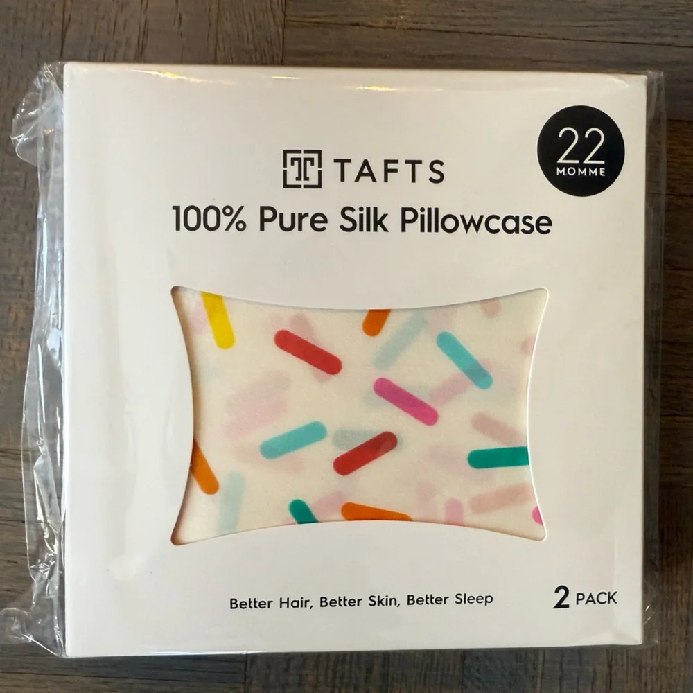 New Tafts Silk Pillow Cases - 22mm 100% Pure Mulberry 6A (Sprinkle, King, 2pc)